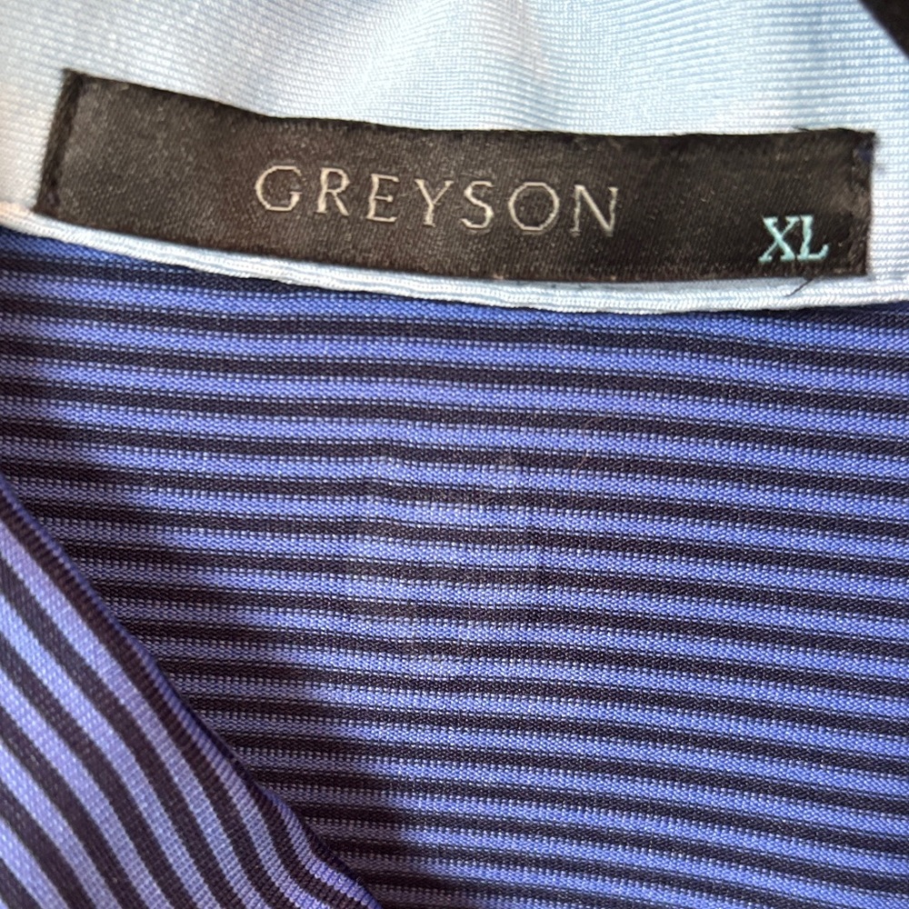 Greyson Navy Striped Polo Shirt - Picture 4 of 9